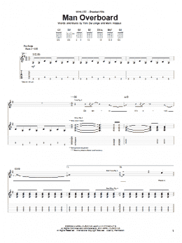 page one of Man Overboard (Guitar Tab)