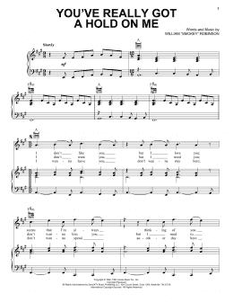page one of You've Really Got A Hold On Me (Piano, Vocal & Guitar Chords (Right-Hand Melody))