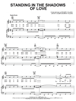 page one of Standing In The Shadows Of Love (Piano, Vocal & Guitar Chords (Right-Hand Melody))