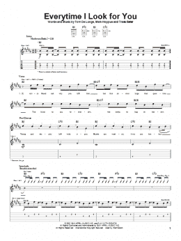 page one of Everytime I Look For You (Guitar Tab)