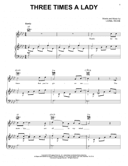 page one of Three Times A Lady (Piano, Vocal & Guitar Chords (Right-Hand Melody))