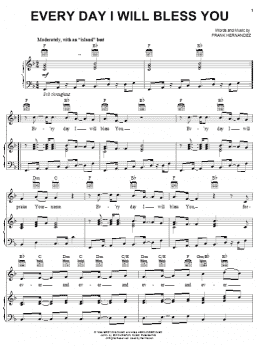 page one of Every Day I Will Bless You (Piano, Vocal & Guitar Chords (Right-Hand Melody))