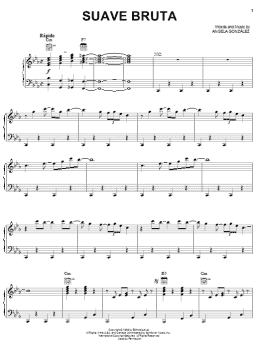 page one of Suave Bruta (Piano, Vocal & Guitar Chords (Right-Hand Melody))
