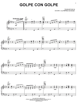 page one of Golpe Con Golpe (Piano, Vocal & Guitar Chords (Right-Hand Melody))