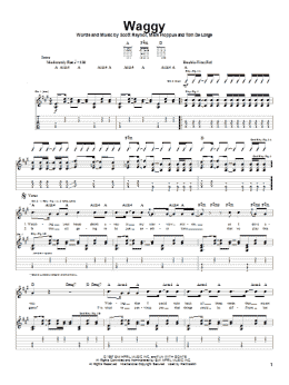 page one of Waggy (Guitar Tab)