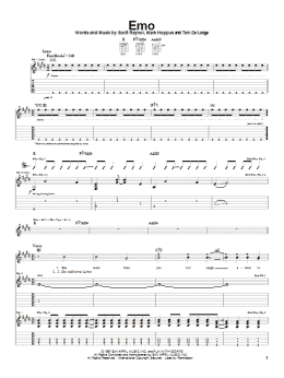 page one of Emo (Guitar Tab)