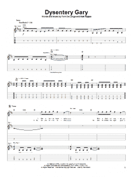page one of Dysentery Gary (Guitar Tab)