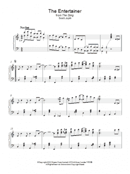 page one of The Entertainer (Piano Solo)