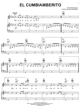page one of El Cumbiamberito (Piano, Vocal & Guitar Chords (Right-Hand Melody))