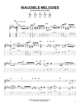 page one of Inaudible Melodies (Guitar Tab)