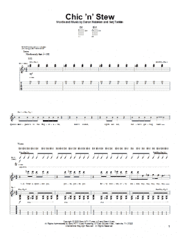page one of Chic 'N' Stew (Guitar Tab)