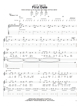 page one of First Date (Guitar Tab)