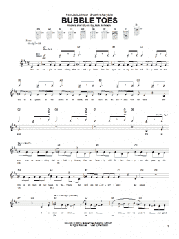 page one of Bubble Toes (Guitar Tab)