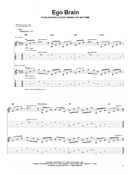page one of Ego Brain (Guitar Tab)