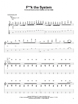 page one of F**k The System (Guitar Tab)