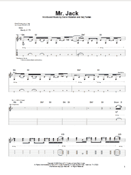 page one of Mr. Jack (Guitar Tab)