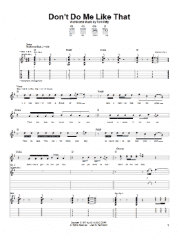 page one of Don't Do Me Like That (Guitar Tab)