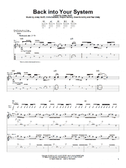 page one of Back Into Your System (Guitar Tab)