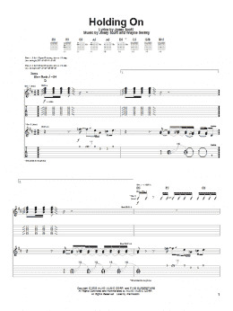 page one of Holding On (Guitar Tab)