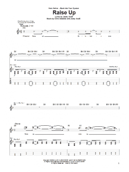 page one of Raise Up (Guitar Tab)