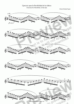 page one of Flute Exercise for Flexibility of the lips