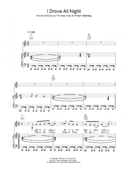 page one of I Drove All Night (Piano, Vocal & Guitar Chords)