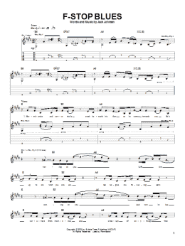 page one of F-Stop Blues (Guitar Tab)