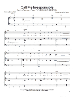 page one of Call Me Irresponsible (Piano, Vocal & Guitar Chords (Right-Hand Melody))