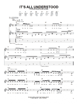 page one of It's All Understood (Guitar Tab)