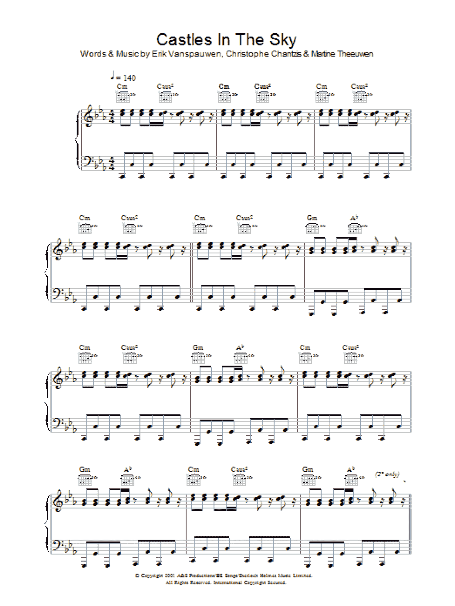 Castles In The Sky (Piano, Vocal & Guitar Chords)