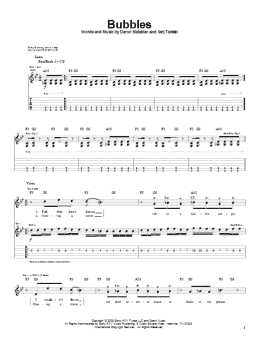 page one of Bubbles (Guitar Tab)