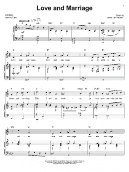 page one of Love And Marriage (Piano, Vocal & Guitar Chords (Right-Hand Melody))