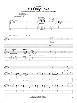 page one of It's Only Love (Guitar Tab)
