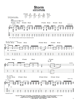 page one of Storm (Guitar Tab)