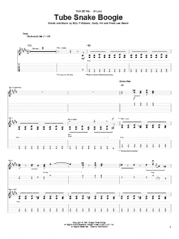 page one of Tube Snake Boogie (Guitar Tab)