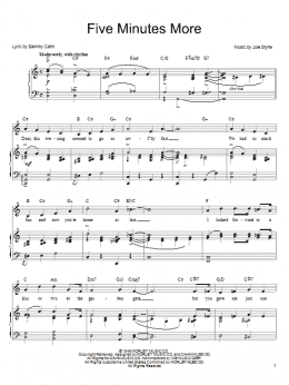 page one of Five Minutes More (Piano, Vocal & Guitar Chords (Right-Hand Melody))