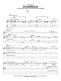 page one of Doubleback (Guitar Tab)