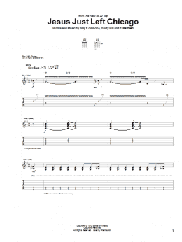 page one of Jesus Just Left Chicago (Guitar Tab)