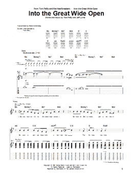 page one of Into The Great Wide Open (Guitar Tab)