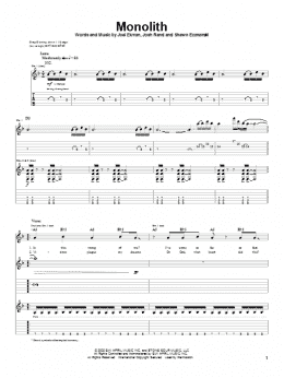 page one of Monolith (Guitar Tab)