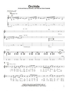 page one of Orchids (Guitar Tab)