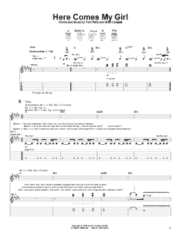 page one of Here Comes My Girl (Guitar Tab)