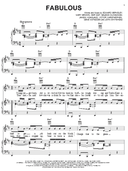 page one of Fabulous (Piano, Vocal & Guitar Chords (Right-Hand Melody))