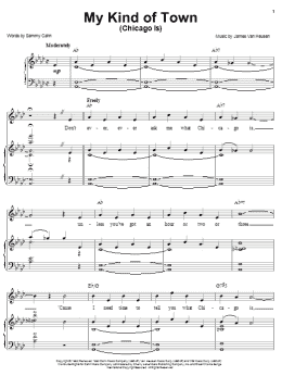 page one of My Kind Of Town (Chicago Is) (Piano, Vocal & Guitar Chords (Right-Hand Melody))