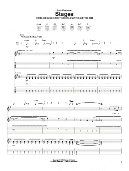 page one of Stages (Guitar Tab)