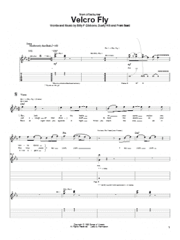 page one of Velcro Fly (Guitar Tab)