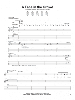 page one of A Face In The Crowd (Guitar Tab)