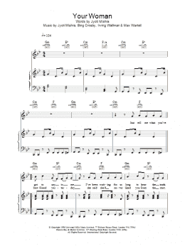 page one of Your Woman (Piano, Vocal & Guitar Chords)