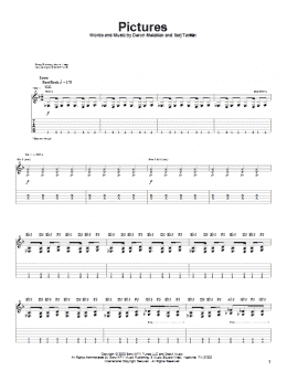 page one of Pictures (Guitar Tab)