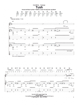 page one of Tush (Guitar Tab)